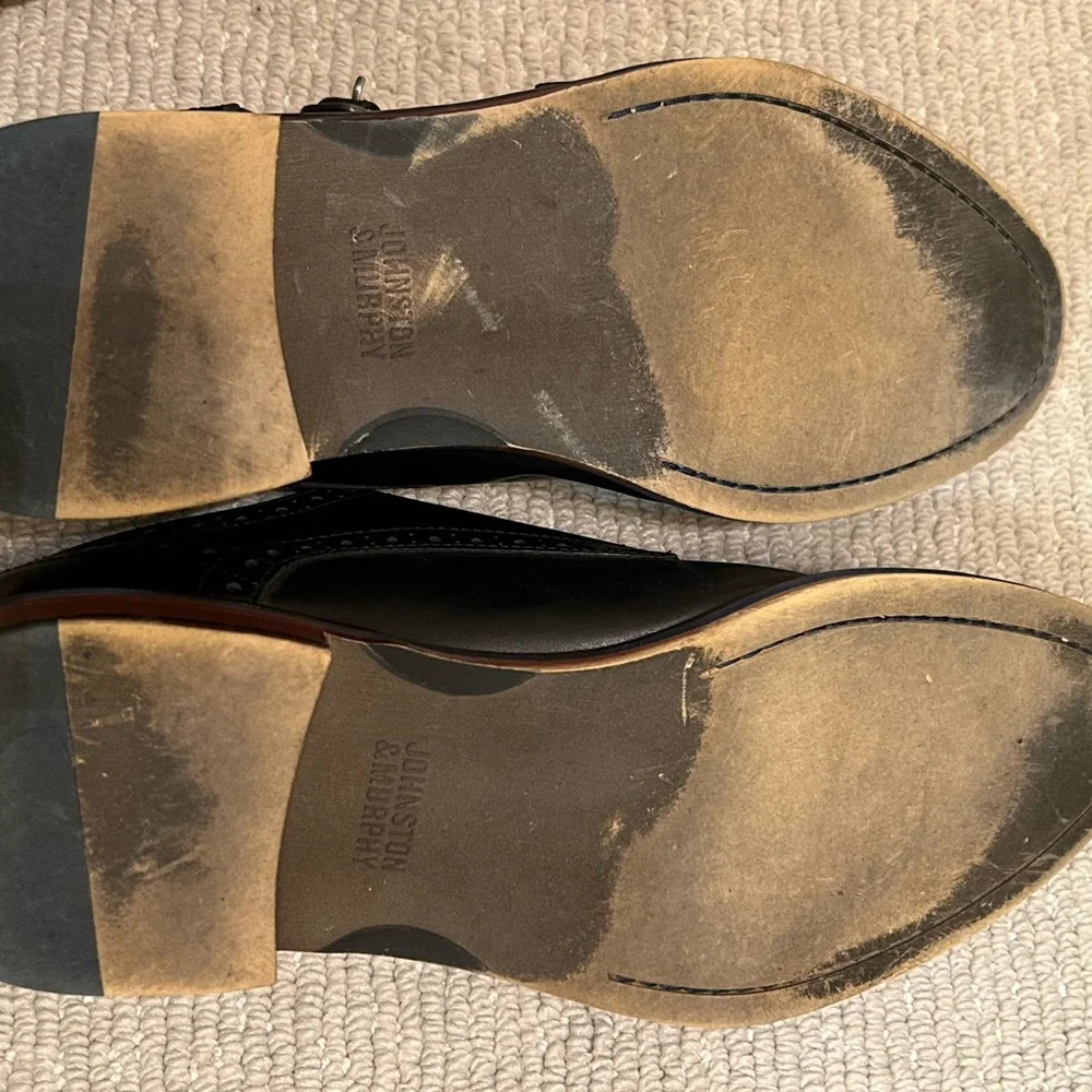 Johnston & Murphy Black Double Monk Strap Oxfords - Picture 4 of 5